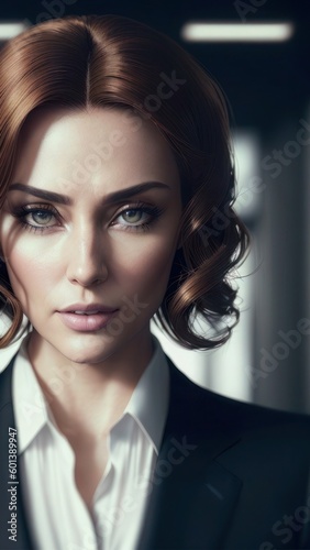 Businesswoman dressed luxuriously. Generative AI