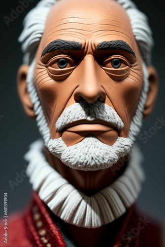 The figure of an old man modeled with clay and felt © Diego