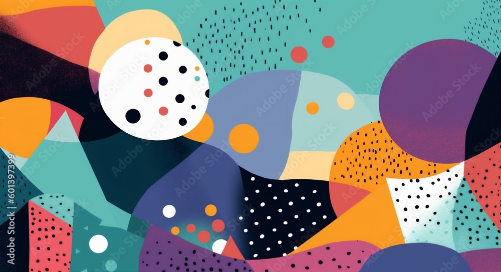 illustration background element template art colourful bubble abstract design modern circle. Generative AI.