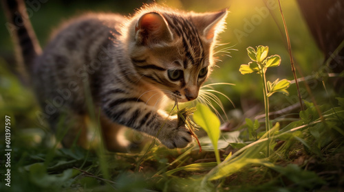 Wallpaper Mural Cute cat. International cat day illustration Torontodigital.ca