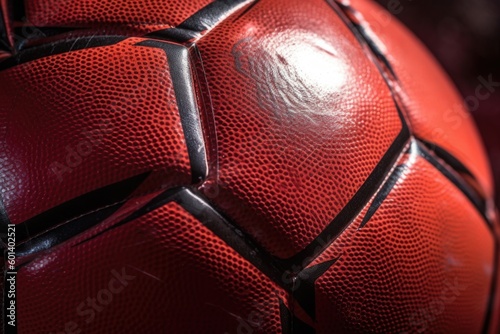 close up of a soccer ball, ai generative © nataliya_ua