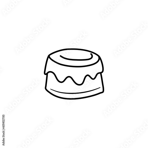 Chocolate line art illustration. chocolate doodle  vector illustration