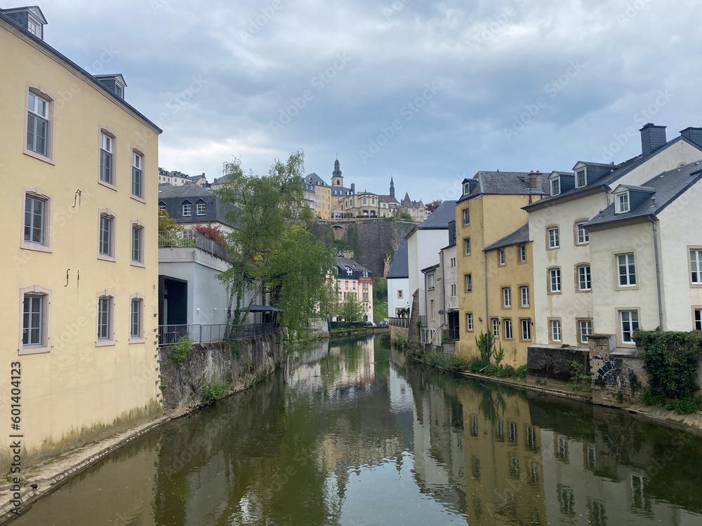 alzette river in the city of luxembourg