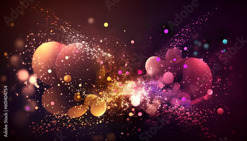 A colorful glowing background with a blurred background 
