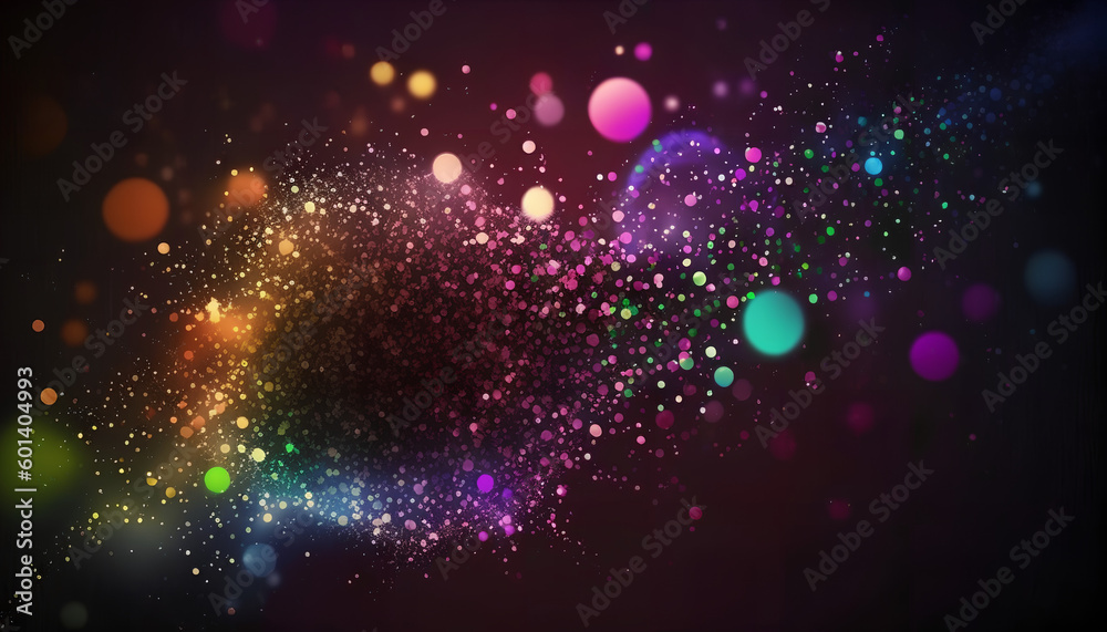 Colorful background with a black background and a colorful lightbulbs

