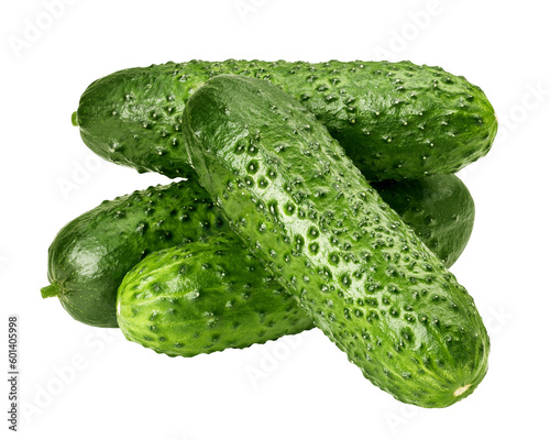 cucumber isolated on white background, full depth of field