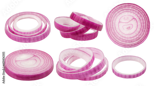 Fotografie, Obraz red onion isolated on white background, full depth of field