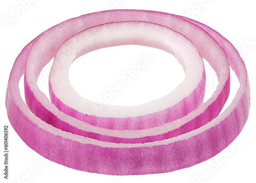 red onion isolated on white background, full depth of field