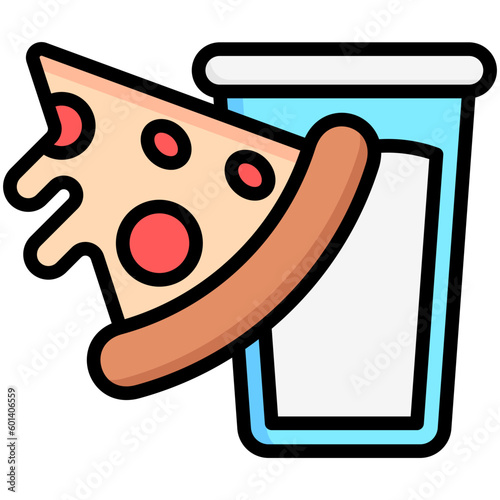 pizza breakfast food courts vector icons for web design, app, banner, flyer and digital marketing.