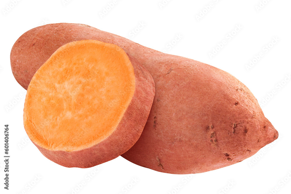 sweet potato, yam, isolated on white background, full depth of field sweet potato, yam, isolated on white background, full depth of field