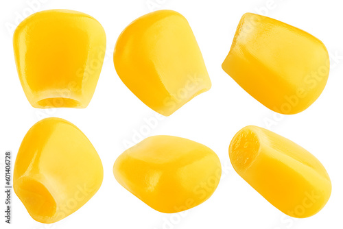 Wall Mural corn seed isolated on white background, full depth of field