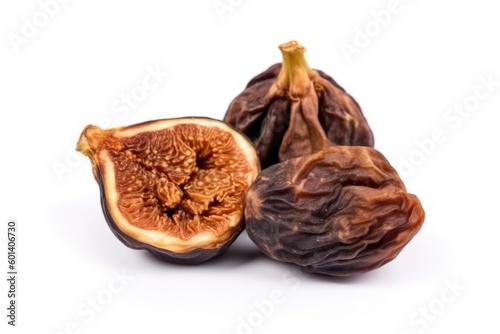 dried figs isolated on white background, ai generative