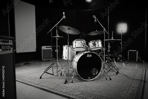 drum kit on stage, ai generative
