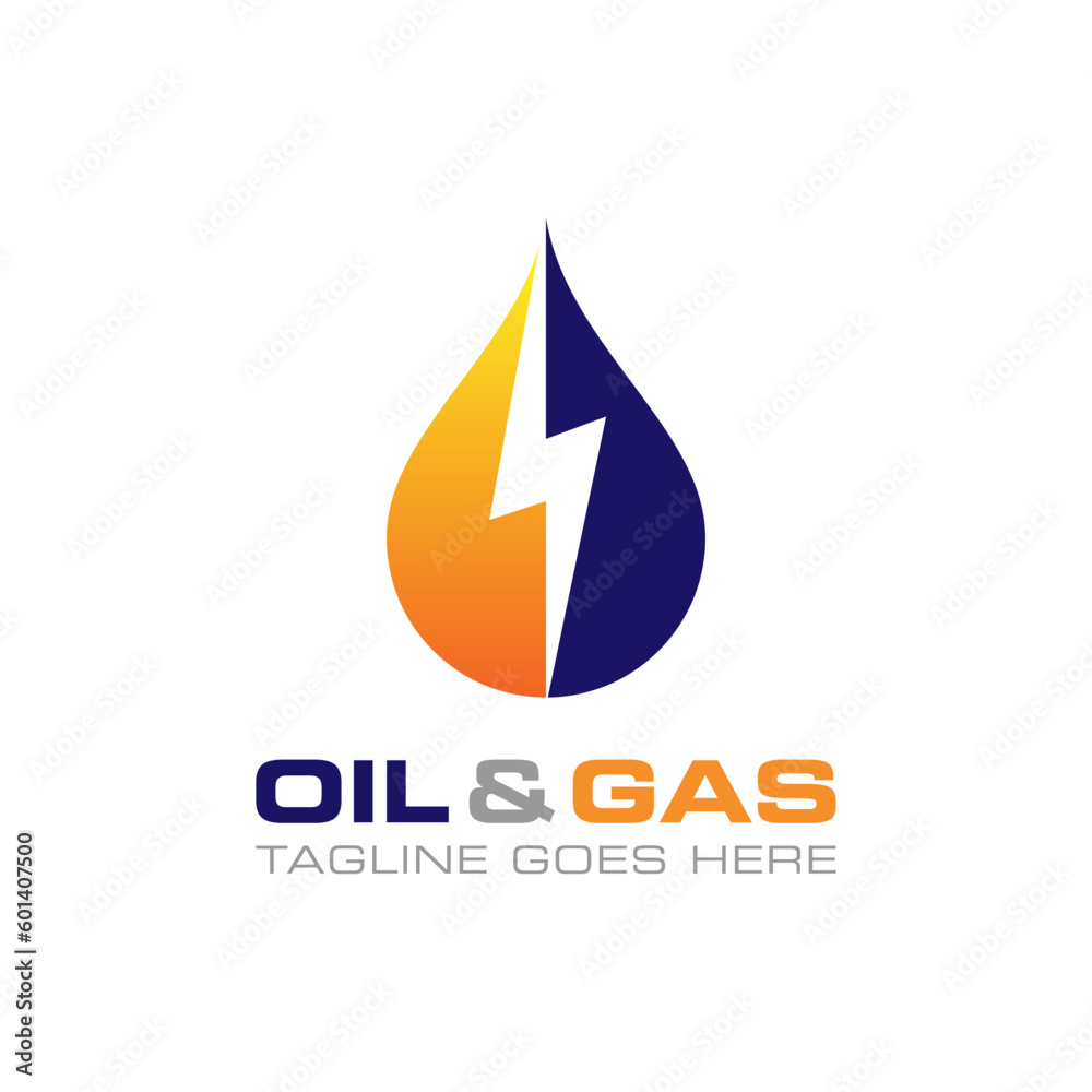 Oil and gas logo vector illustration design template Oil and gas logo vector illustration design template
