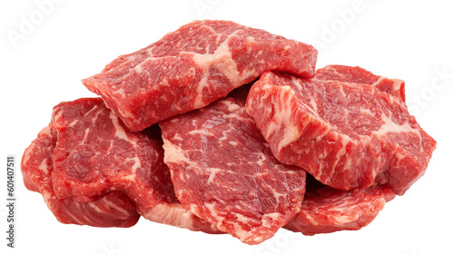 meat, beef, isolated on white background, full depth of field