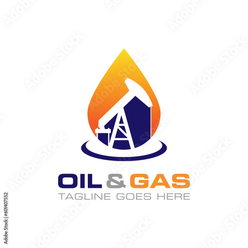 Oil and gas logo vector illustration design template