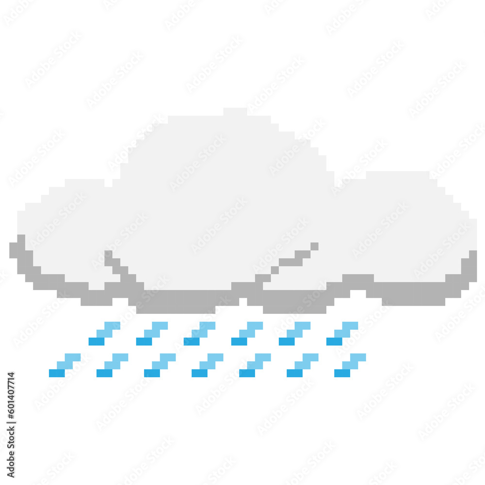 raining cloud pixel 8 bit png raining cloud pixel 8 bit png