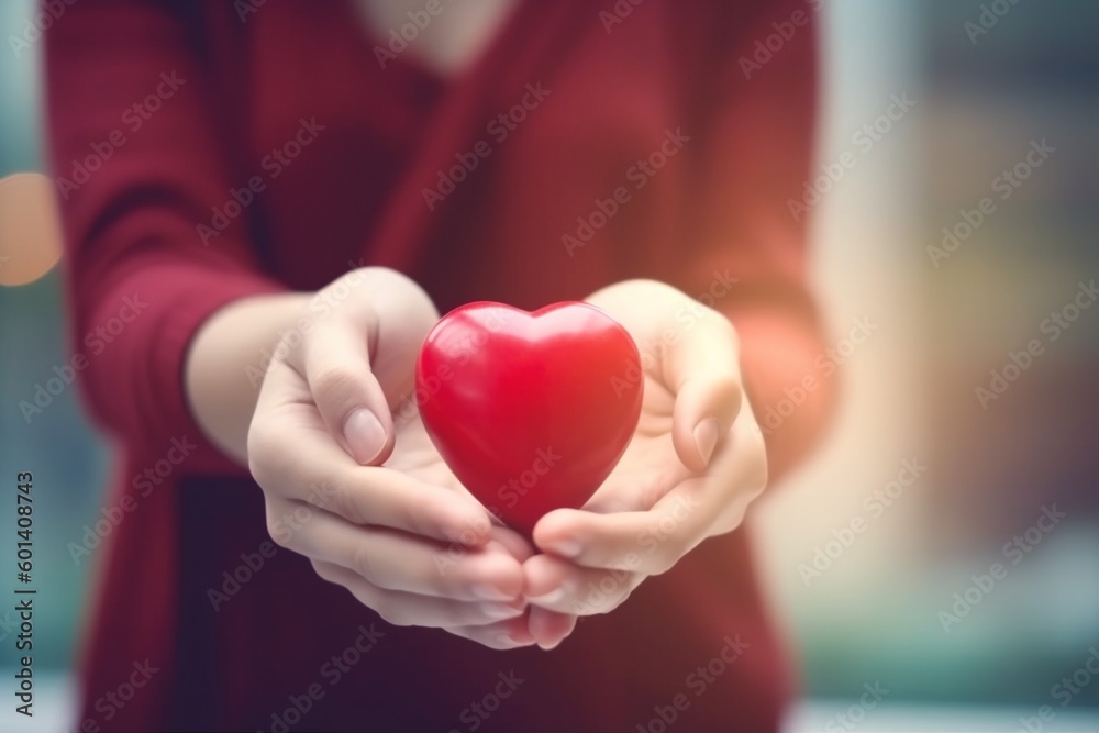 hold woman red care cardiogram hand health donor love valentine fight. Generative AI. hold woman red care cardiogram hand health donor love valentine fight. Generative AI.