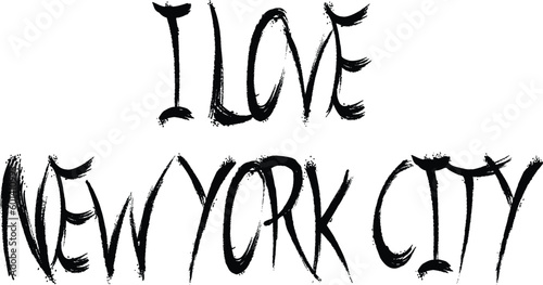 Photography I Love New york City Text sign illustration on White backgraound