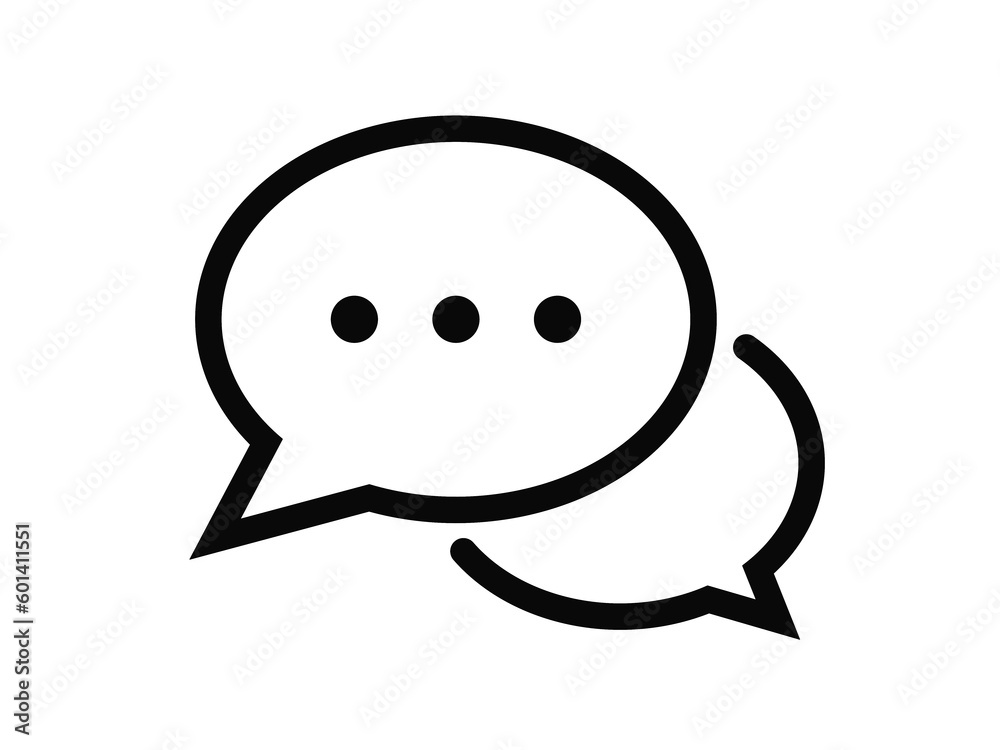comment icon vector symbol icon speech bubble icon discussion line icon in trendy flat design.Chat bubble graphic design template vector illustration - obrazy, fototapety, plakaty 