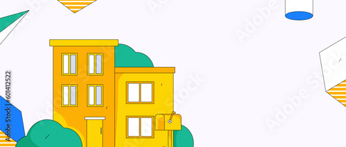 House building vector concept operation hand drawn illustration
