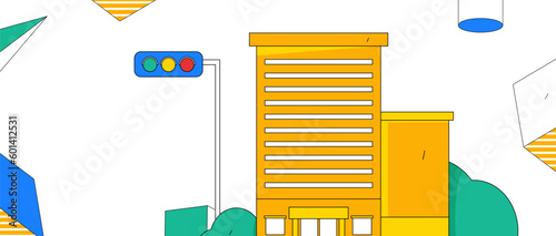 House building vector concept operation hand drawn illustration
