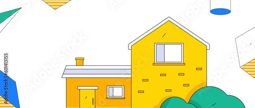 House building vector concept operation hand drawn illustration
