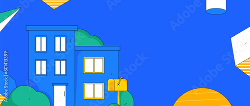 House building vector concept operation hand drawn illustration
