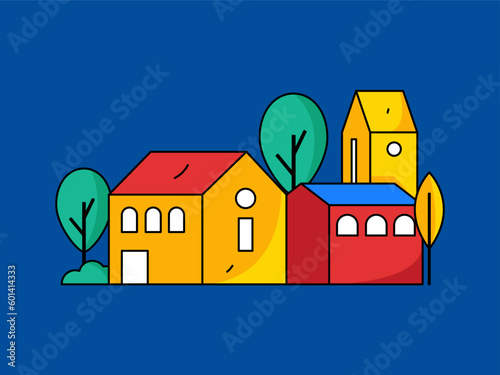 House building vector concept operation hand drawn illustration
