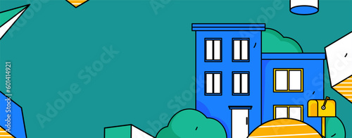 House building vector concept operation hand drawn illustration
