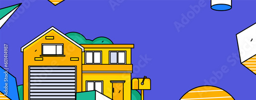 House building vector concept operation hand drawn illustration
