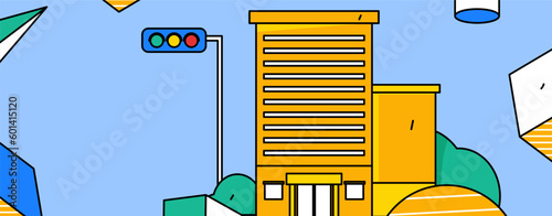 House building vector concept operation hand drawn illustration
