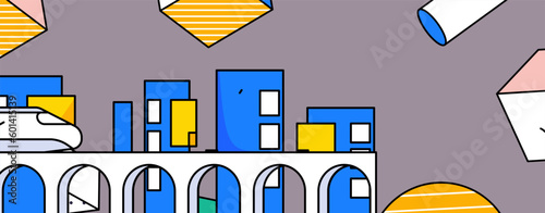 House building vector concept operation hand drawn illustration
