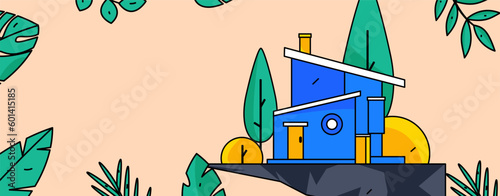 House building vector concept operation hand drawn illustration
