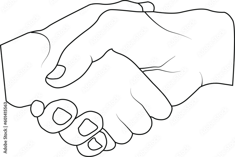 handshake line art vector illustration handshake line art vector illustration