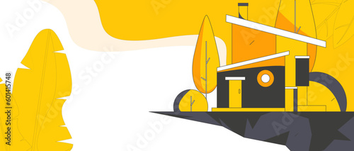 House building vector concept operation hand drawn illustration
