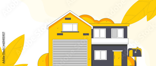 House building vector concept operation hand drawn illustration
