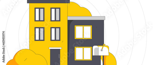 House building vector concept operation hand drawn illustration
