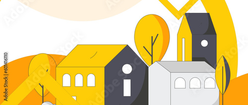 House building vector concept operation hand drawn illustration
