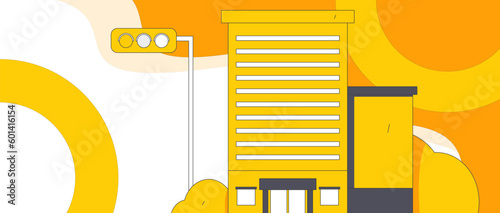 House building vector concept operation hand drawn illustration
