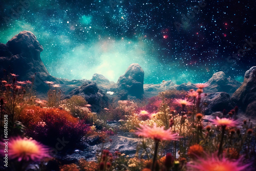 Cosmos fantasy landscape, ai generated © Outlander1746