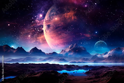 Cosmos fantasy landscape, ai generated © Outlander1746