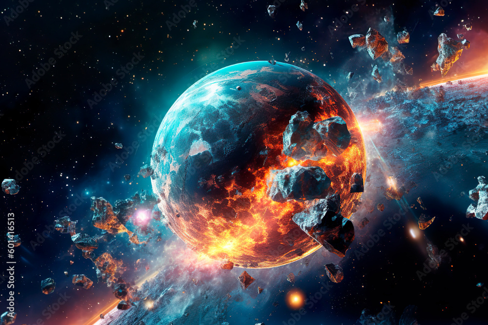 Cosmos fantasy landscape, ai generated Cosmos fantasy landscape, ai generated