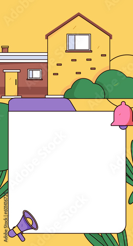House building vector concept operation hand drawn illustration
