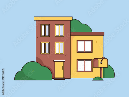 House building vector concept operation hand drawn illustration
