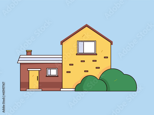 House building vector concept operation hand drawn illustration
