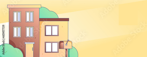 House building vector concept operation hand drawn illustration
