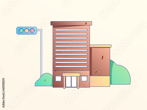 House building vector concept operation hand drawn illustration
