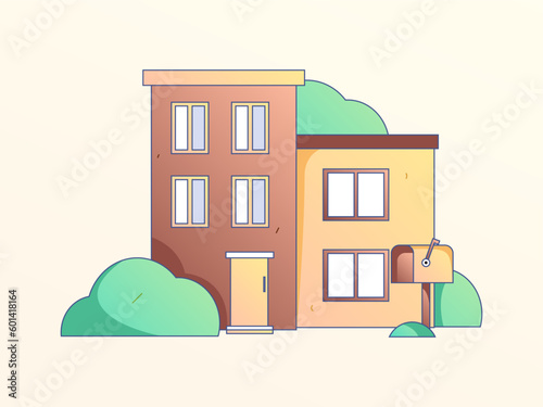 House building vector concept operation hand drawn illustration
