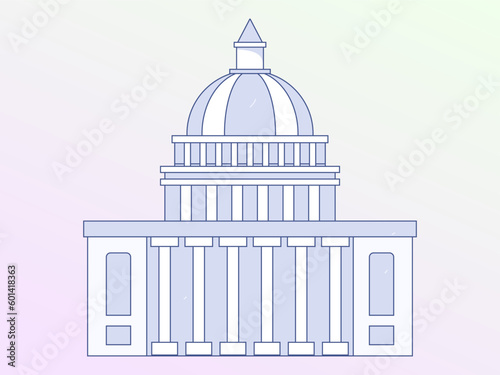 House building vector concept operation hand drawn illustration
